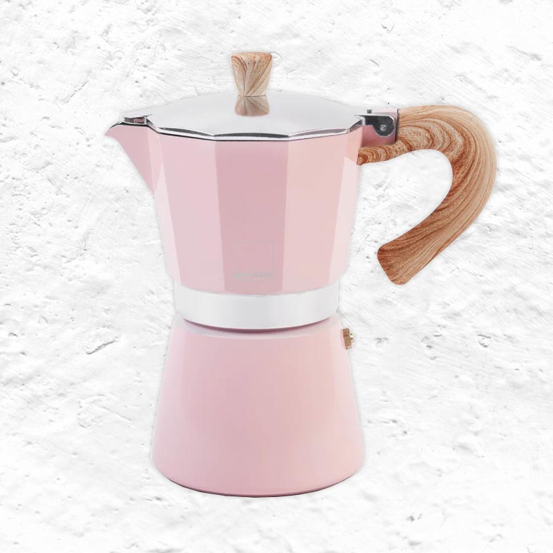 Venezia 6 Cup Espresso Maker - Pink - by Gnali & Zani