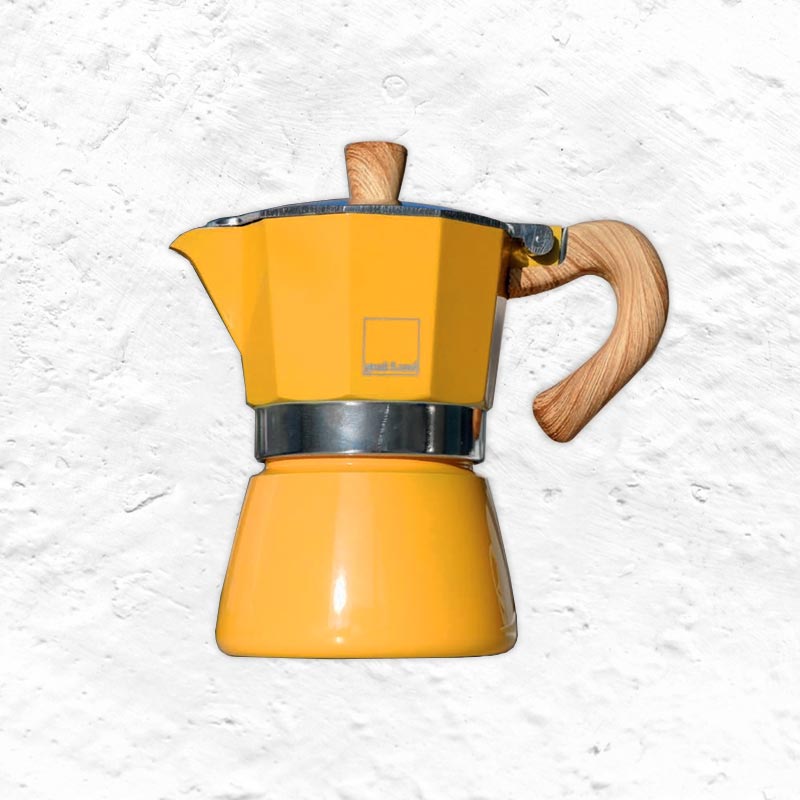 Venezia 3 Cup Espresso Maker - Yellow - by Gnali & Zani