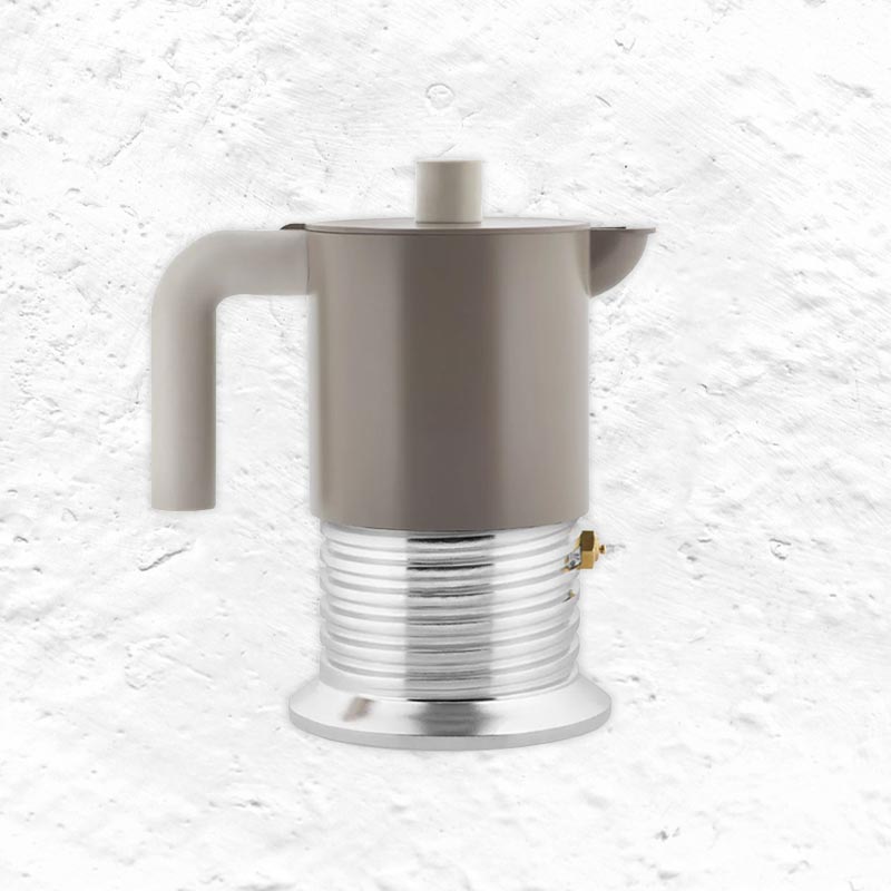Vite coffee maker - 3 cup - Warm Grey - des. Philippe Malouin for Alessi