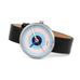 J. Albers Watch, Black Leather Strap, Pink and Blue, by Walter Gropius