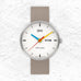 Simplex Watch, Beige Leather Strap, Blue and Yellow Hands, WG007-03, by Walter Gropius