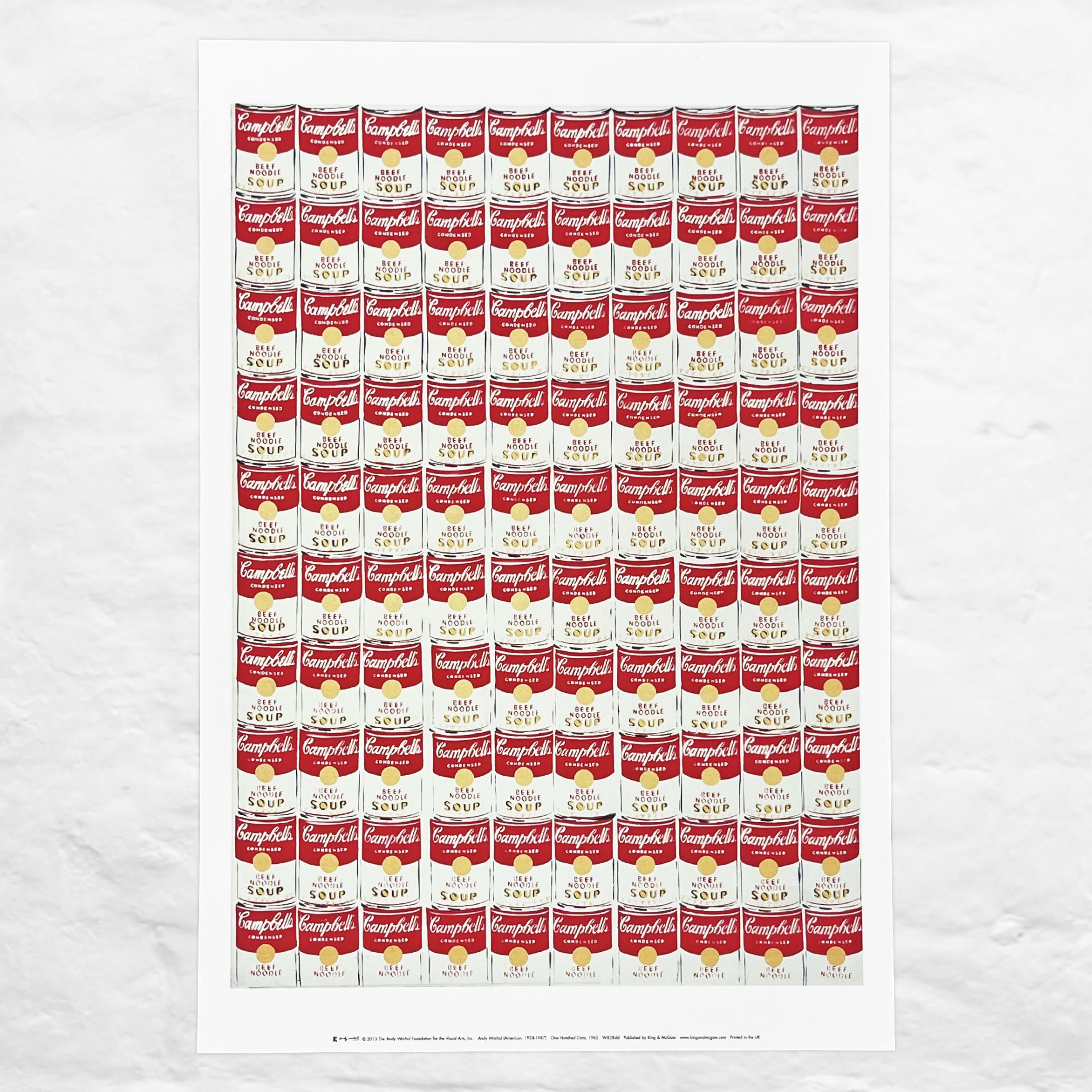 One Hundred Cans, 1962 poster by Andy Warhol - Salts Mill Shop