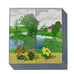 Water Lilies in the Pond with Pots of Flowers postcard by David Hockney - pack of 10