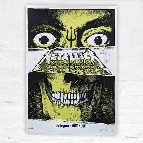 Metallica poster by WeThreeClub - 3 colour screenprint, signed artist's proof