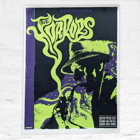 The Horrors poster by WeThreeClub - 3 colour screen print, artist's proof signed by WeThreeClub