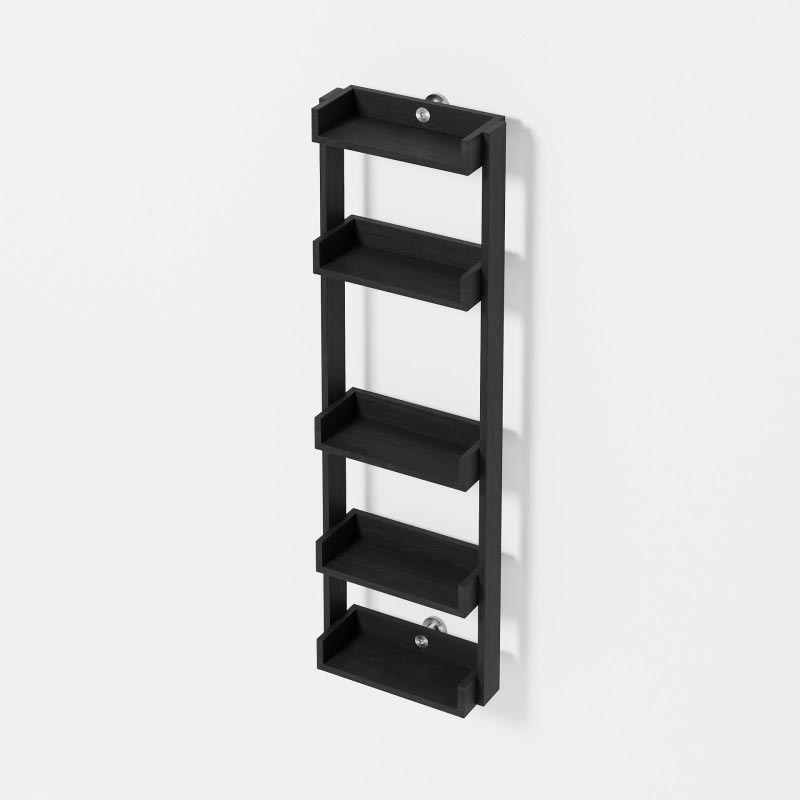 Yoku Dark Oak Multi Shelf 706, des. Lincoln River for Wireworks