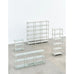 Woody Shelving Smokey Grey Beech Frame 2.0 - Column, Low - Clear Glass Shelves