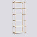 Woody Shelving Soaped Oak Frame 2.0 - Column, High - Almond White Steel Shelves, by HAY