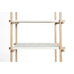 Woody Shelving Soaped Oak Frame 2.0 - Column, High - Almond White Steel Shelves, by HAY