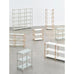 Woody Shelving Smokey Grey Beech Frame 2.0 - Column, Low - Clear Glass Shelves
