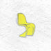 Yellow Panton Chair Cloisonné Enamel Pin Badge