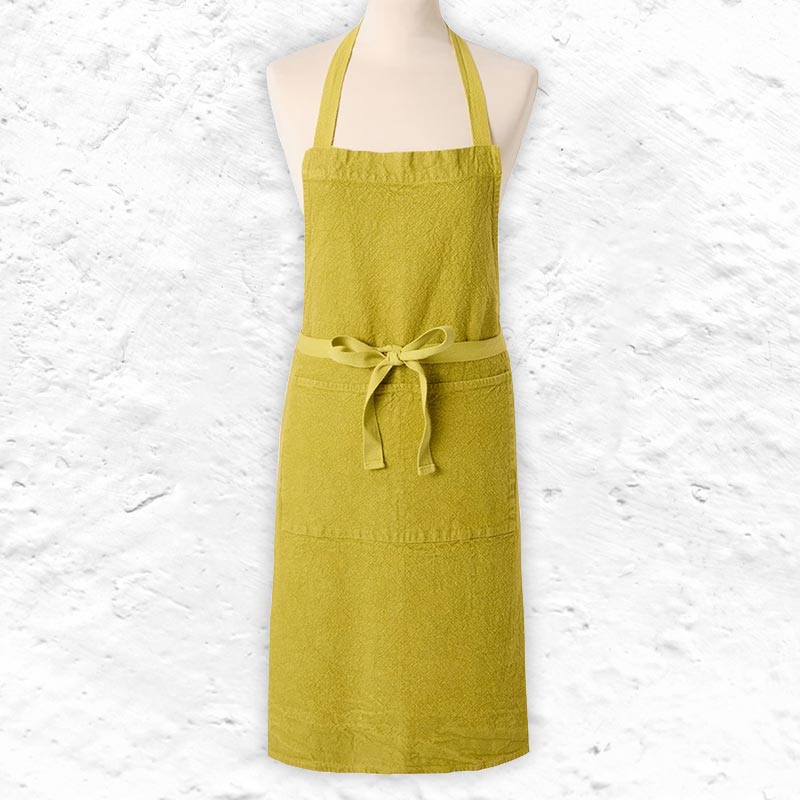 Doudou 100% Linen Apron - Bergamote - by Charvet Editions