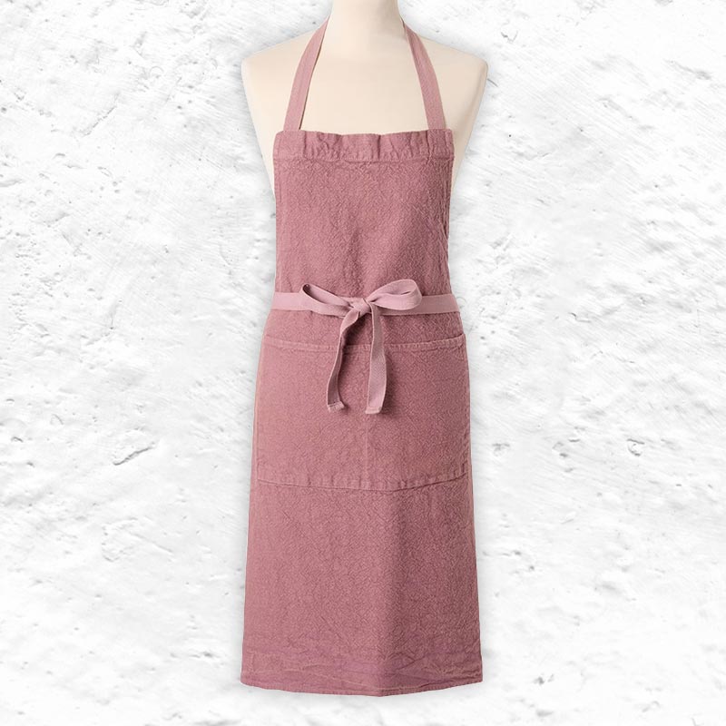 Doudou 100% Linen Apron - Mauve - by Charvet Editions