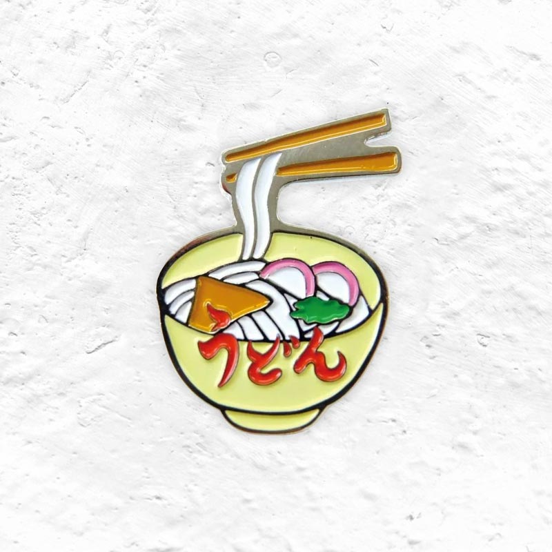 New Retro Pin Badge - Udon Noodles - by Hightide