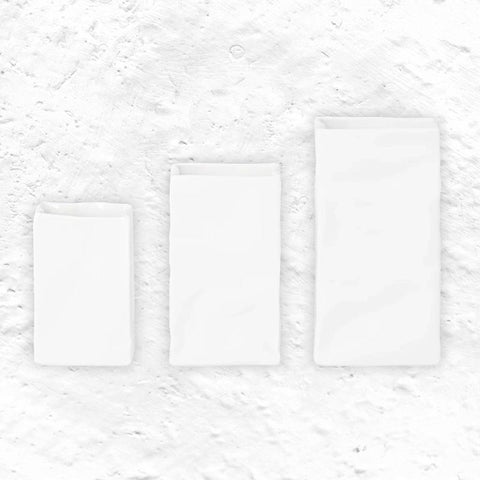 White Porcelain Bag Vase Set of Three - by Räder