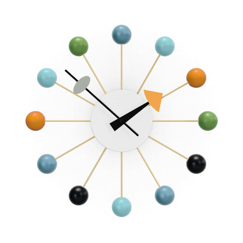 Ball wall clock (multicoloured) des. George Nelson, 1948 - 1960 (made by Vitra)