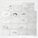 David Hockney Dachshund Drawings Postcard Collection ( 20 cards)