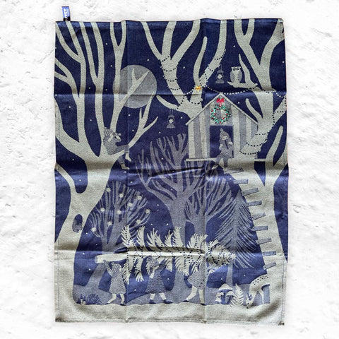 Cabane Etoilee - Christmas Tea Towel - by Tissage Moutet