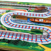 Wind up magic cross road train