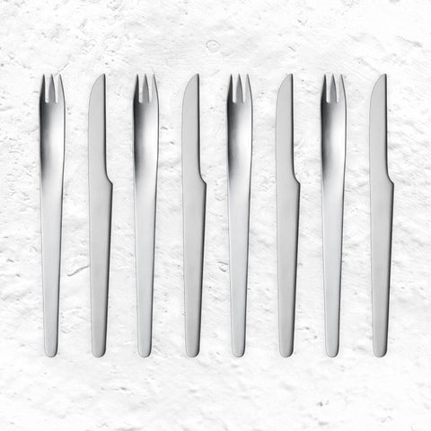 AJ Dessert / Starter Set - 8pc - des. Arne Jacobsen for Georg Jensen