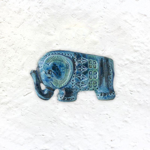 Rimini Blu Elephant Number 95 des. Aldo Londi for Bitossi