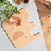 Elephant Chop & Serve Board - Medium 28 x 25 cm - Pink - by Muurla