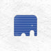 Elephant Coaster Blue - by Muurla