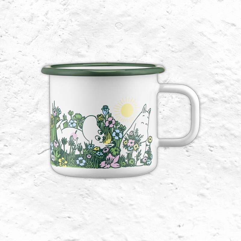 Moomin Enamel Mug - In the garden - by Muurla
