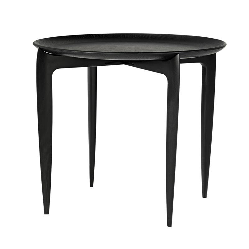 Foldable Tray table - black -  des. Willumsen & Engholm, 1958 (made by Fritz Hansen)
