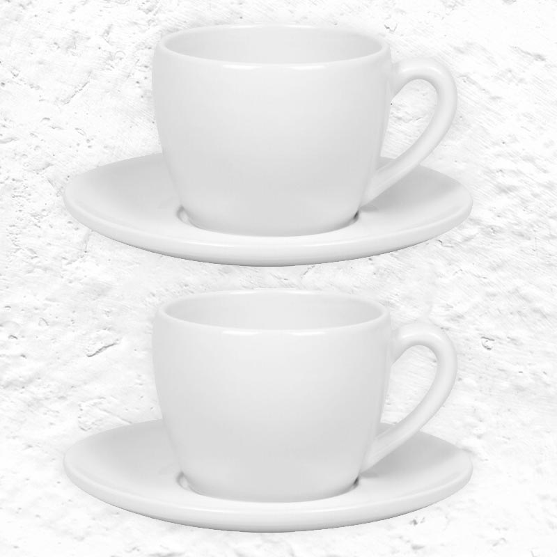 Coffee Bar Cappuccino Cups & Saucers - No.4 - Set of 2 - by Könitz