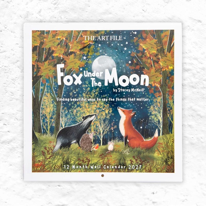 Fox Under The Moon Wall Calendar 2027