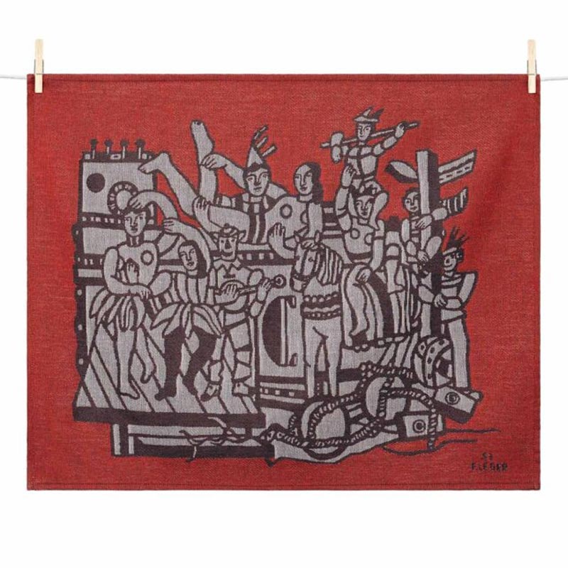 The Grand Parade (La grande parade) Tea Towel, by Tissage Moutet
