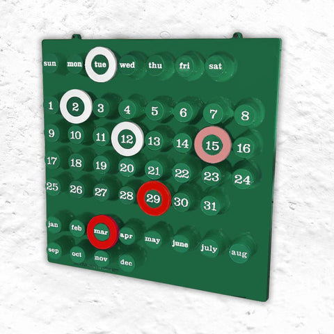 Ring a Date Perpetual Calendar - Green