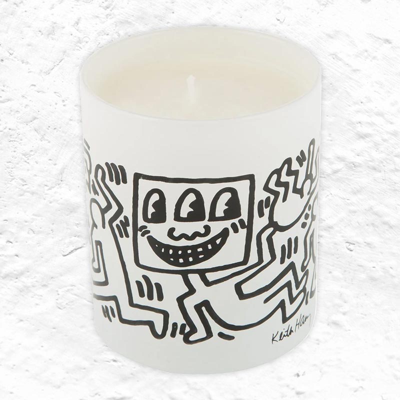 Keith Haring 'Men Drawings' (white) scented candle