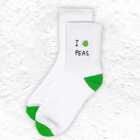 I Pea Peas - cotton socks by David Shrigley