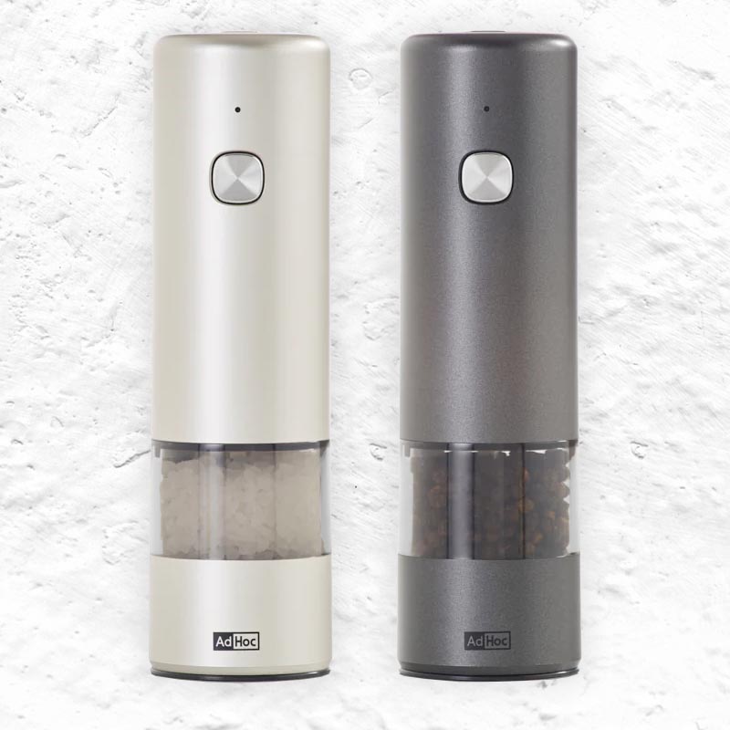 i.mill Rechargable Electric Salt & Pepper Mill - Light & Dark Grey - by Adhoc