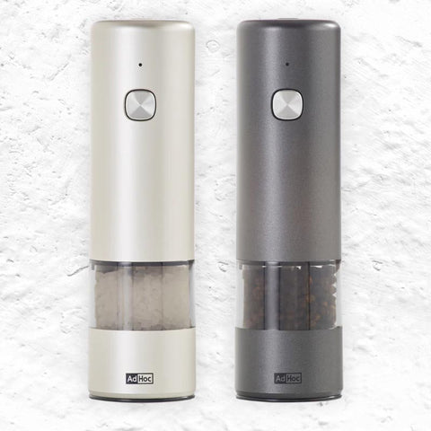 i.mill Rechargable Electric Salt & Pepper Mill - Light & Dark Grey - by Adhoc
