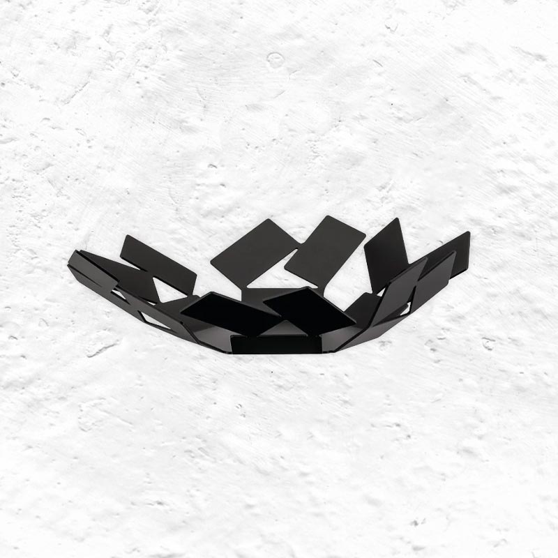 La Stanza dello Scirocco Fruit Bowl / Fruit Holder (Black, Small) - des. Mario Trimarchi for Alessi