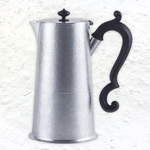 Lady Anne 4 Cup Aluminium Coffee Pot des. Lara Caffi for knIndustrie