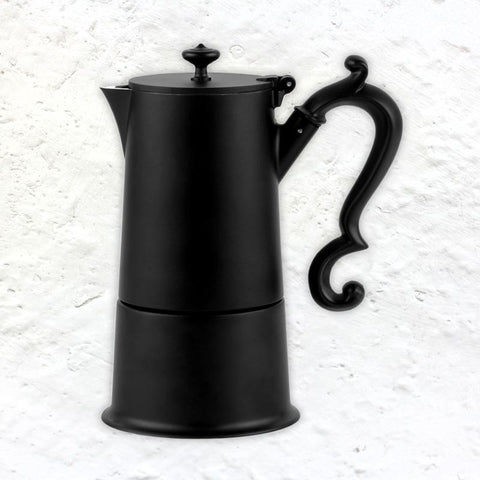 Lady Anne 4 Cup Black Coffee Pot des. Lara Caffi for knIndustrie