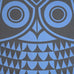 Magpie x Hornsea, Owl Tea towel in Blue