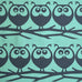 Magpie x Hornsea, Owls on Branch Tea towel in teal