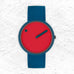Picto Ocean Ghost Watch - Sea Star Red Dial with Deep Blue recycled fishing net strap