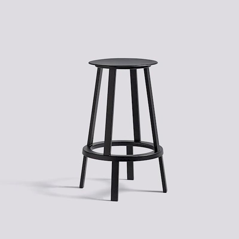 Revolver Bar Stool - Black - des. Leon Ransmeier (made by Hay)