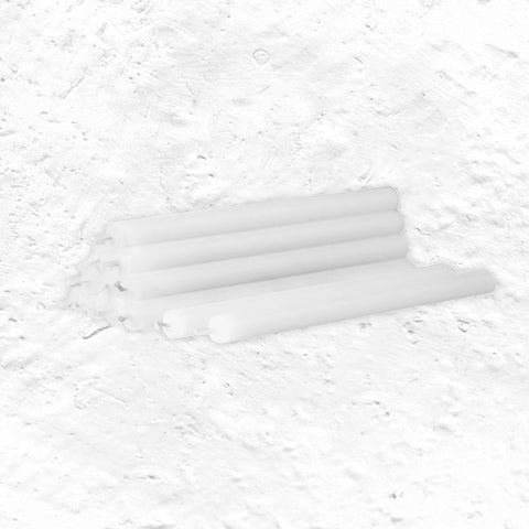 Stoff Candles - set of 12, white