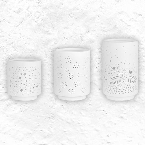 Set of 3 "Winter Motifs" Tea Light Holders - by Räder