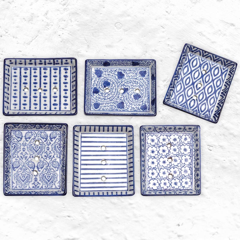 Patterned Ceramic Soap Dish by Burstenhaus Redecker