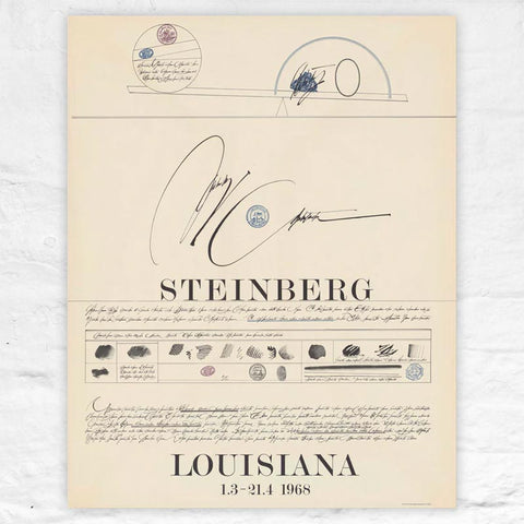 Louisiana 1968 poster by Saul Steinberg