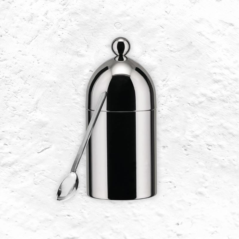 Sugar Bowl with Spoon - des. Aldo Rossi, for Alessi