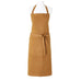 Wood Brown Cotton & Linen Apron by Charvet Editions